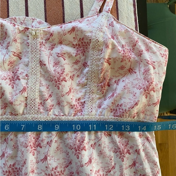 Vintage Laura Ashley Pink Floral Shabby Chic Cottage Core Mini 90’s Dress - Picture 14 of 15